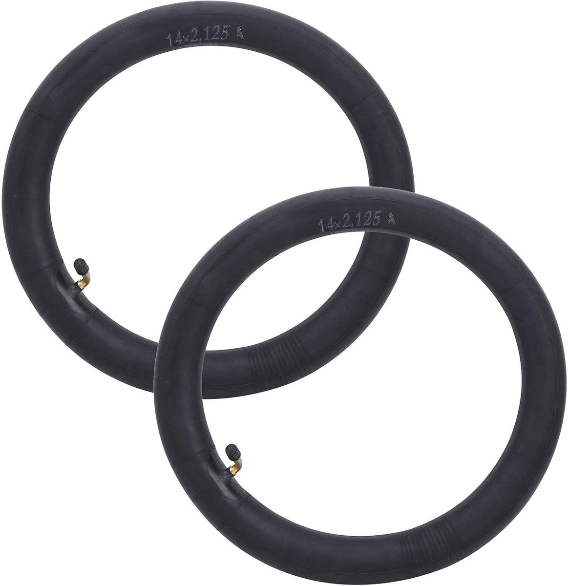 Binnentubes voor Fietsen, Rubber Binnenbanden, Vervangende Fietstubes voor Opvouwbare Fietsen, Racefietsen en Mountainbikes - Set van 2 met Bochtventiel
