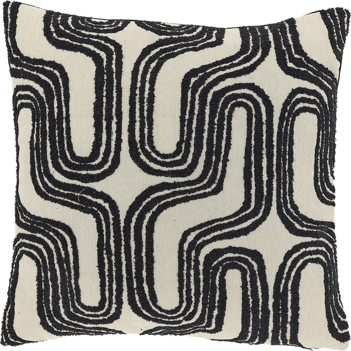 Unique Living Sierkussen Jorina 45x45cm - Black Zwart