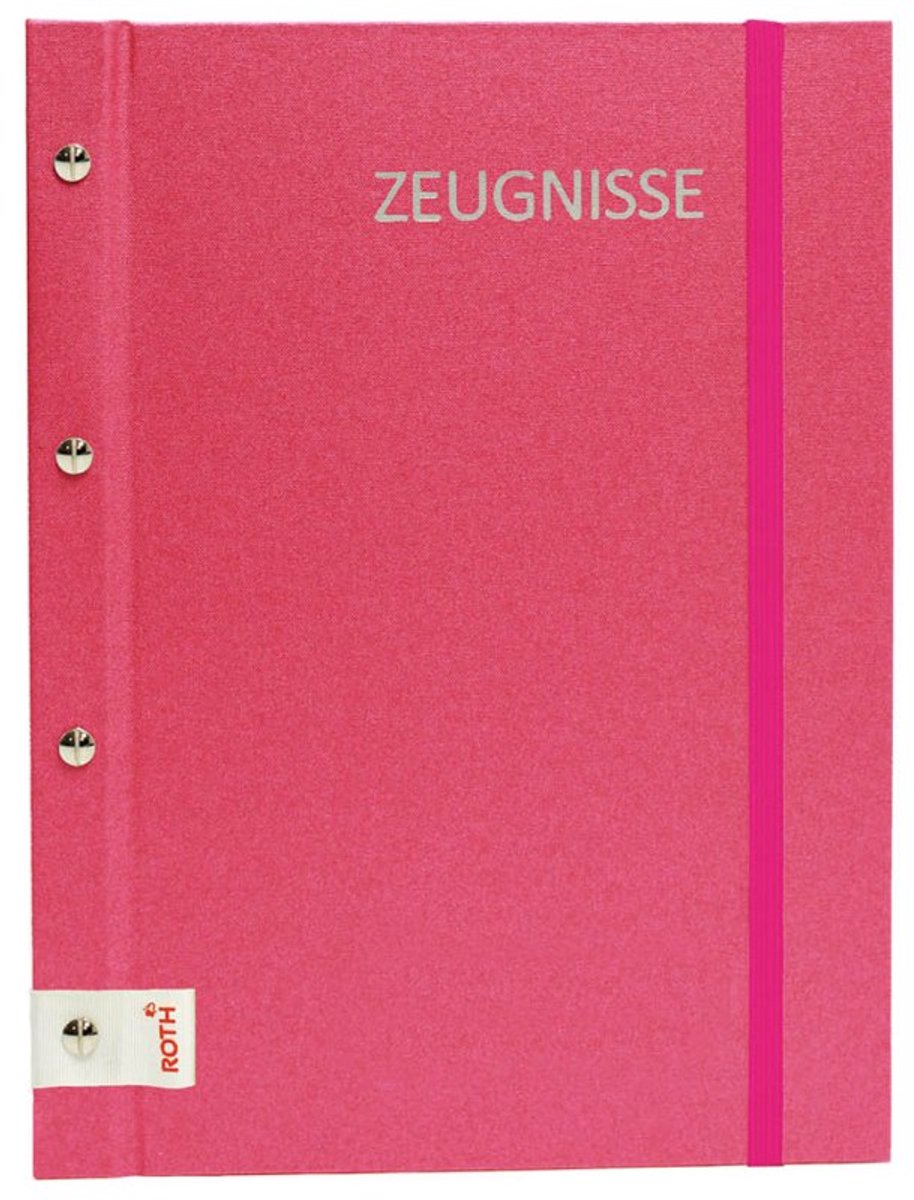 ROTH getuigschriftenmap Me, metallic boeklinnen, A4, roze