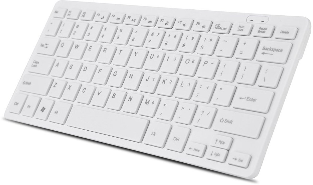 SnelShoppen - Mini-toetsenbord Bedraad Dun Draagbaar 78-toetsen Usb-multimedia Klein Wit Geschikt voor PC, Computer, Mac, Laptop, Ideaal voor Thuis en