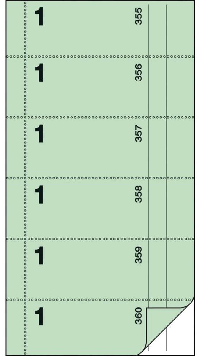 sigel bonboek BO075, 105 × 200 mm, 2 × 60 vel, blauw
