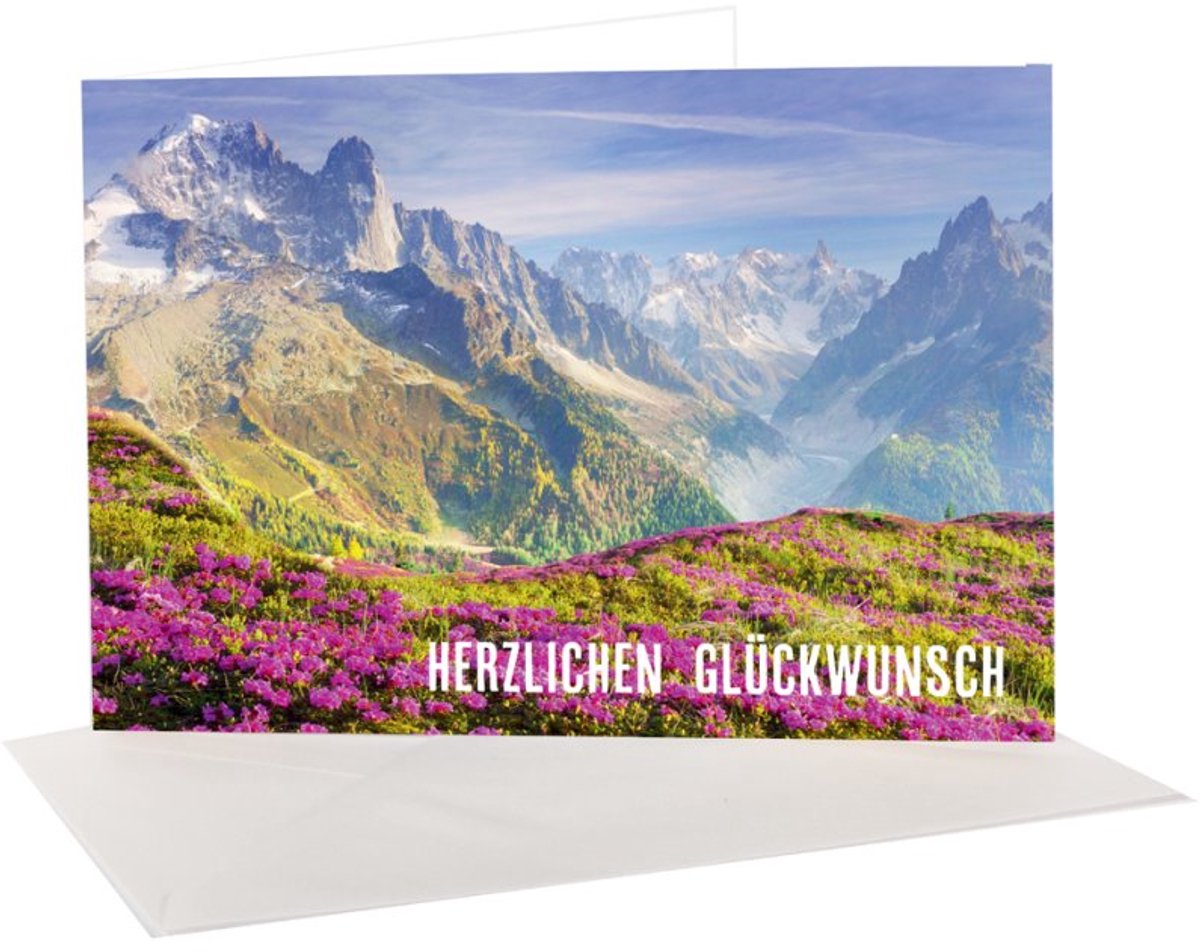 sigel felicitatiekaarten Mountain Landscapes, glanzkarton 300 g/m², 148×105 mm, 12 stuks