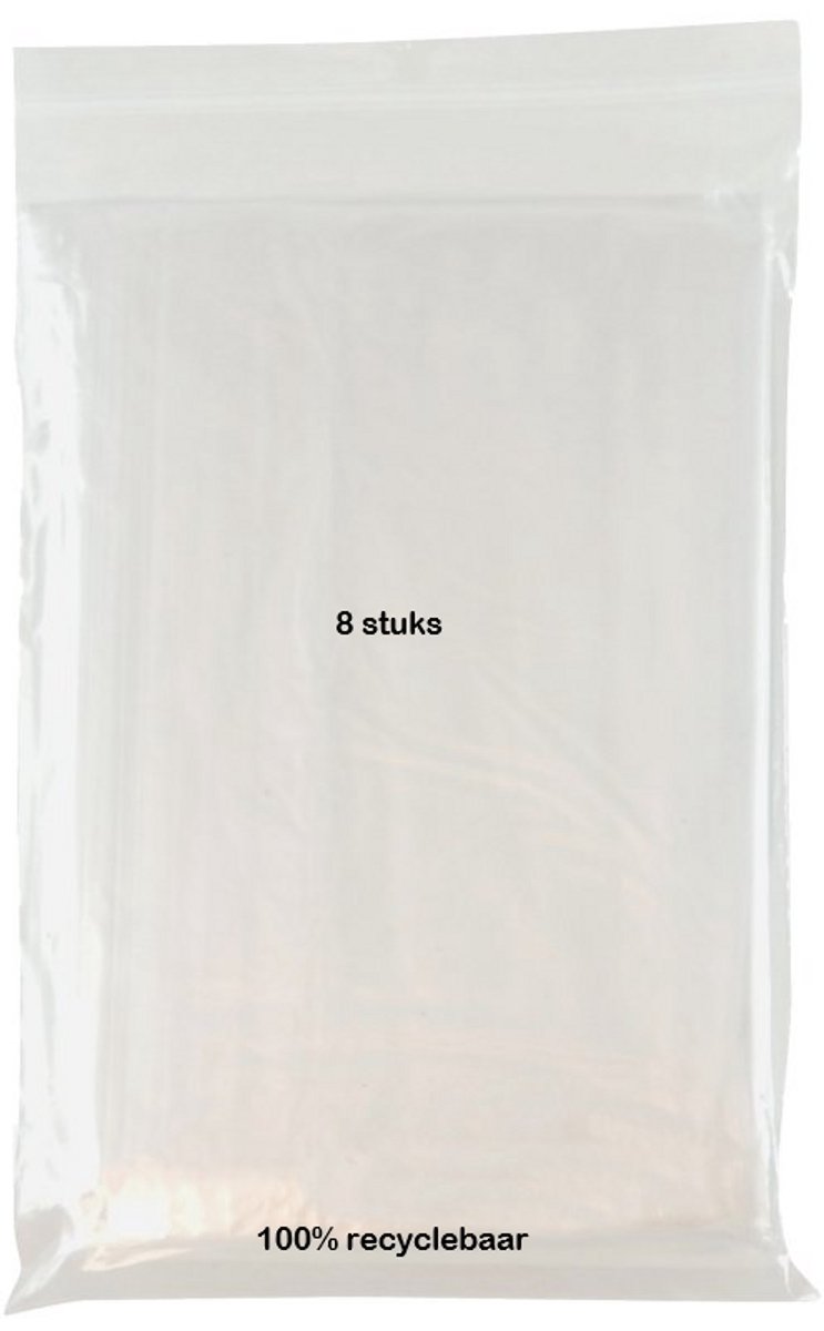 Eizook ponchos 8 stuks licht transparant wit - eenmalig gebruik - per stuk in zakje 100% recyclebaar