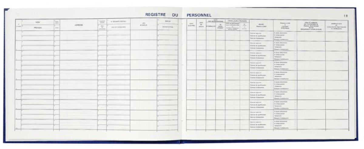 Le Dauphin brochure personeelsregister, zwart, 80 pagina's, 240 × 320 mm