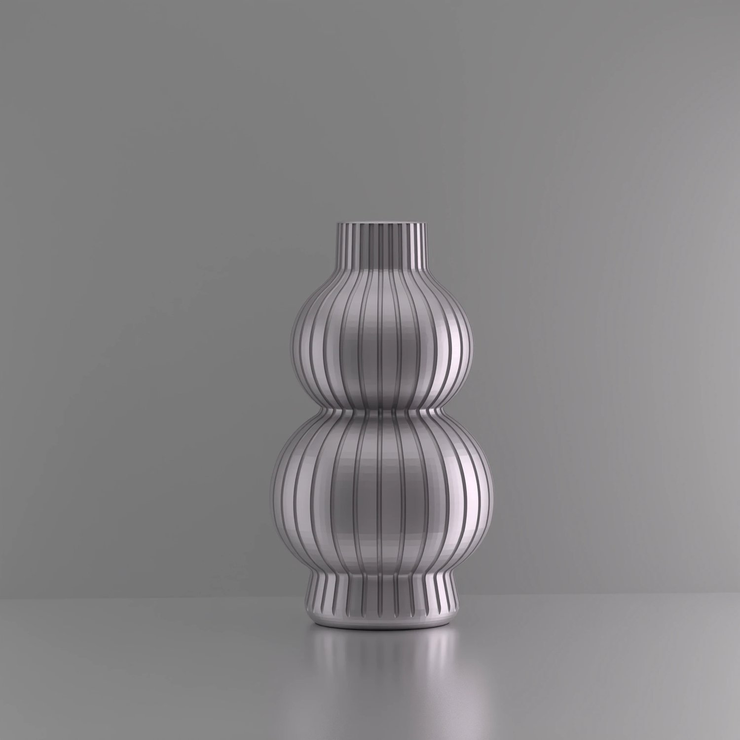 3d-gezellig Julia - Vaas - Waterdicht - Zilver - Maat 25 cm - Kunststof - Modern - Bloemenvaas - 100% gerecycled PLA (bioplastic)