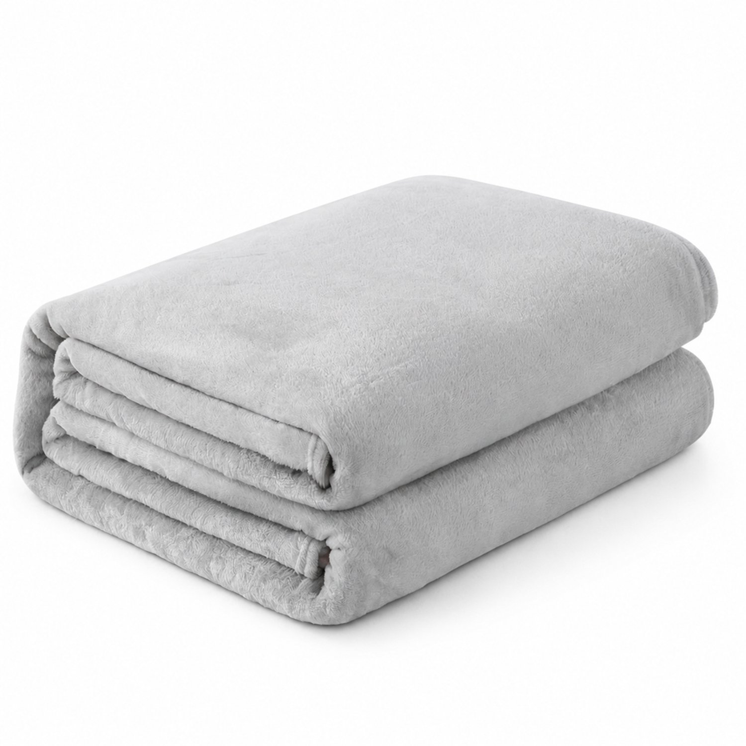 SWGOTA Zilvergrijze flanellen plaid 127 x 152 cm van polyester, effen deken voor bank en middagdutje Zilvergrijs