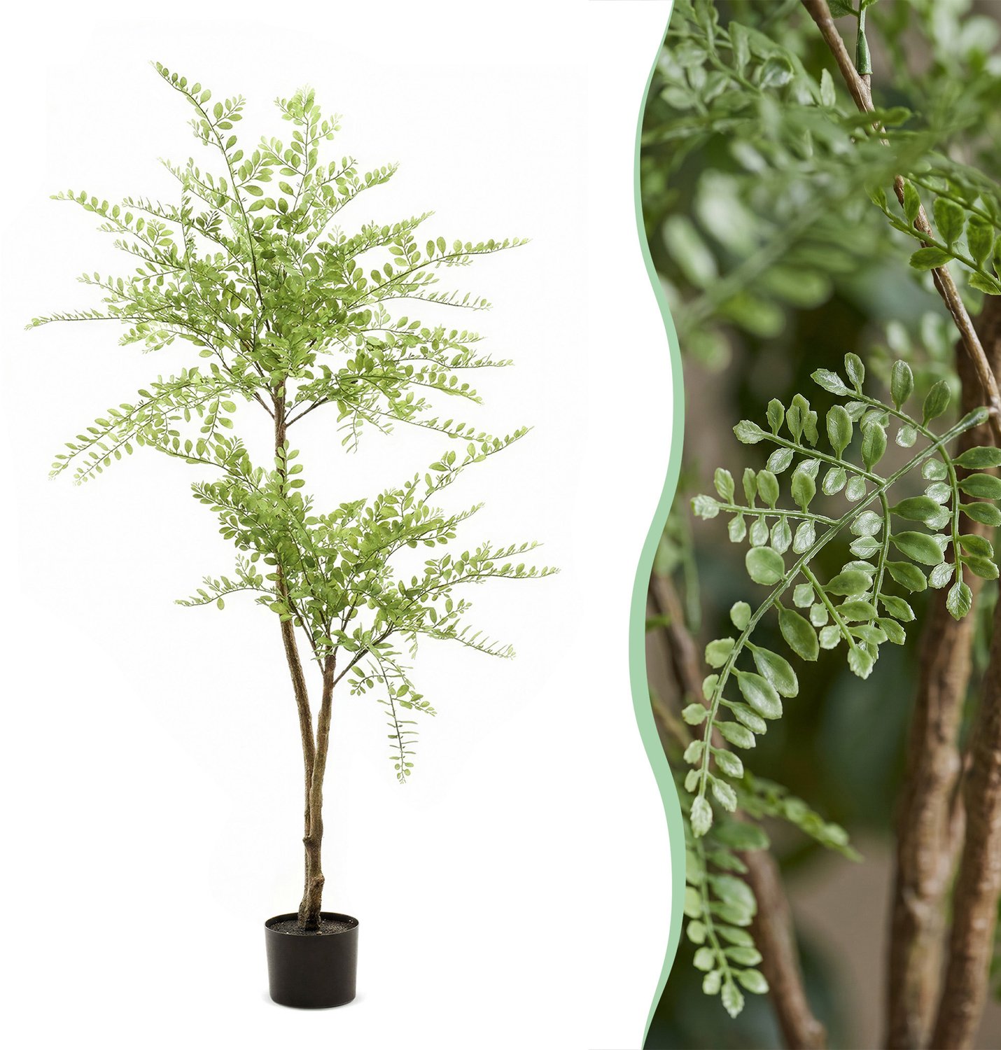 Green Boutiq kunstplant - Sophora tree - Honingboom - 140cm Bruin