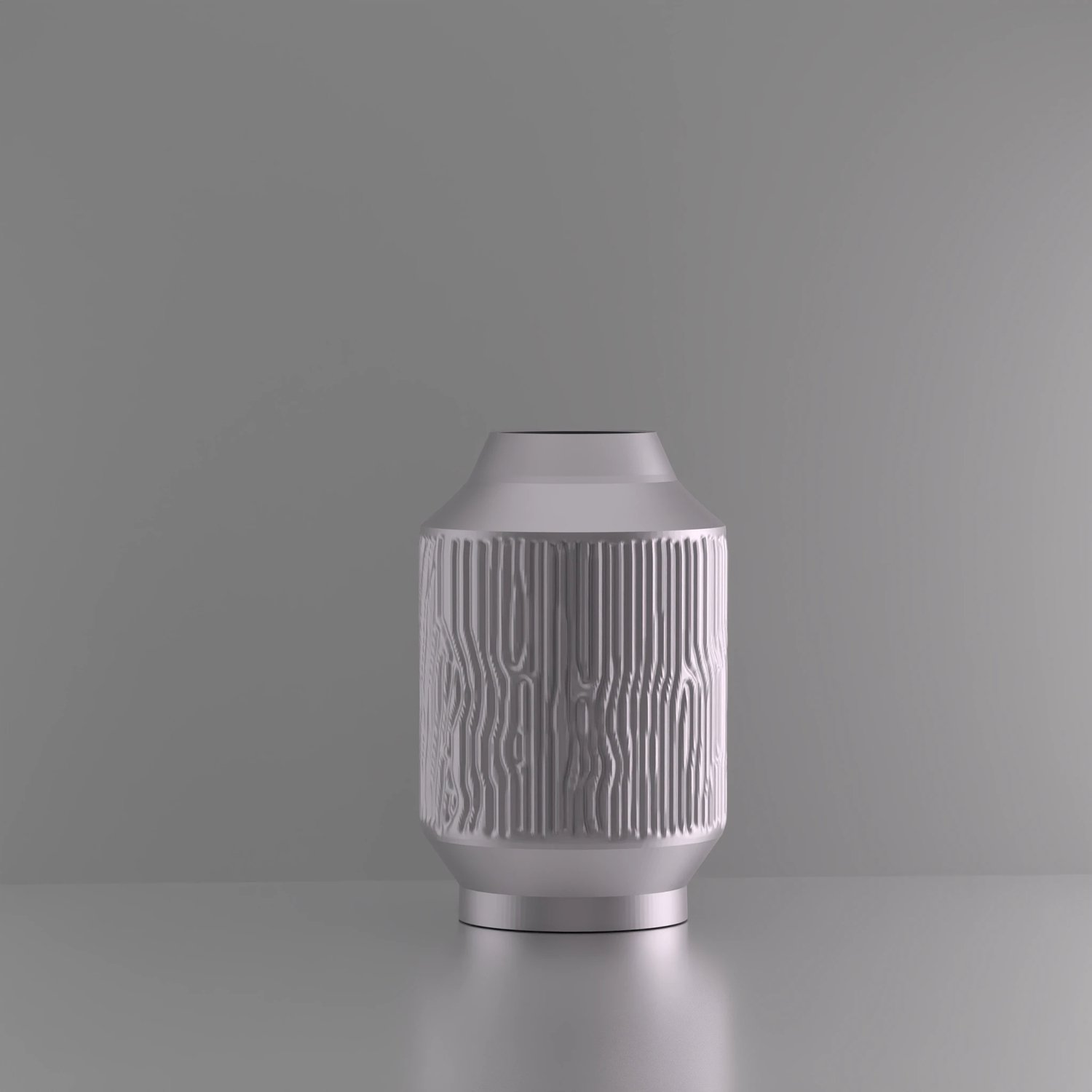 3d-gezellig Mysterie - Vaas - Waterdicht - Zilver - Maat 25 cm - Kunststof - Modern - Bloemenvaas - 100% gerecycled PLA (bioplastic)