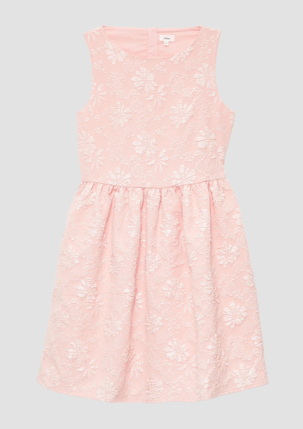 S.Oliver female - Feestelijke jacquard jurk met gebloemd motief zachtroze