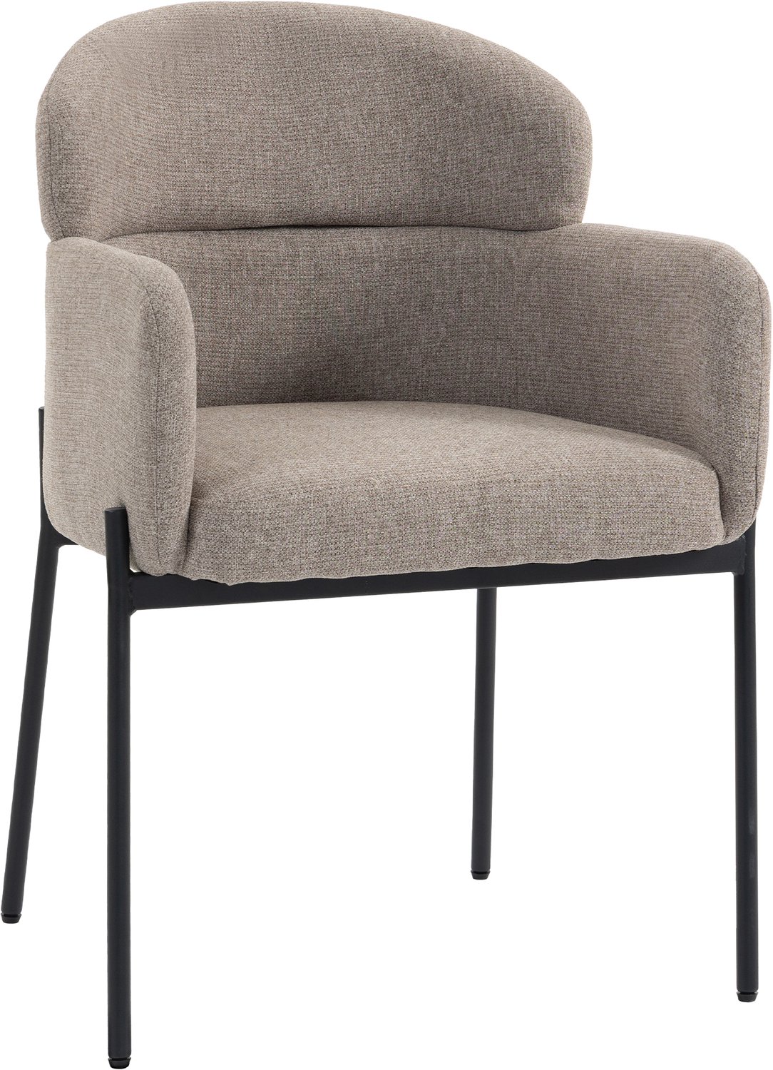 Lunpog Fauteuil voor woonkamer, comfortabele stoel voor 1-zits, kleine vrijetijdsstoel met armleuningen, metalen poten voor slaapkamer, kaptafel, woonkamer Marron clair