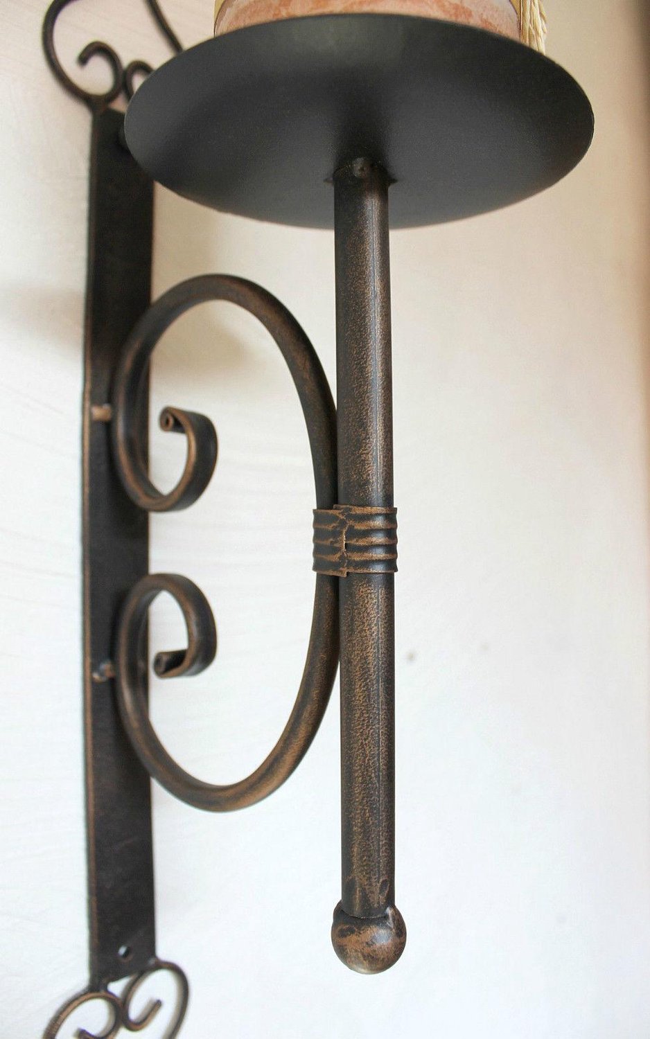 ‎DanDiBo Wandkandelaar - Zwart antiekbrons metaal - 41 cm