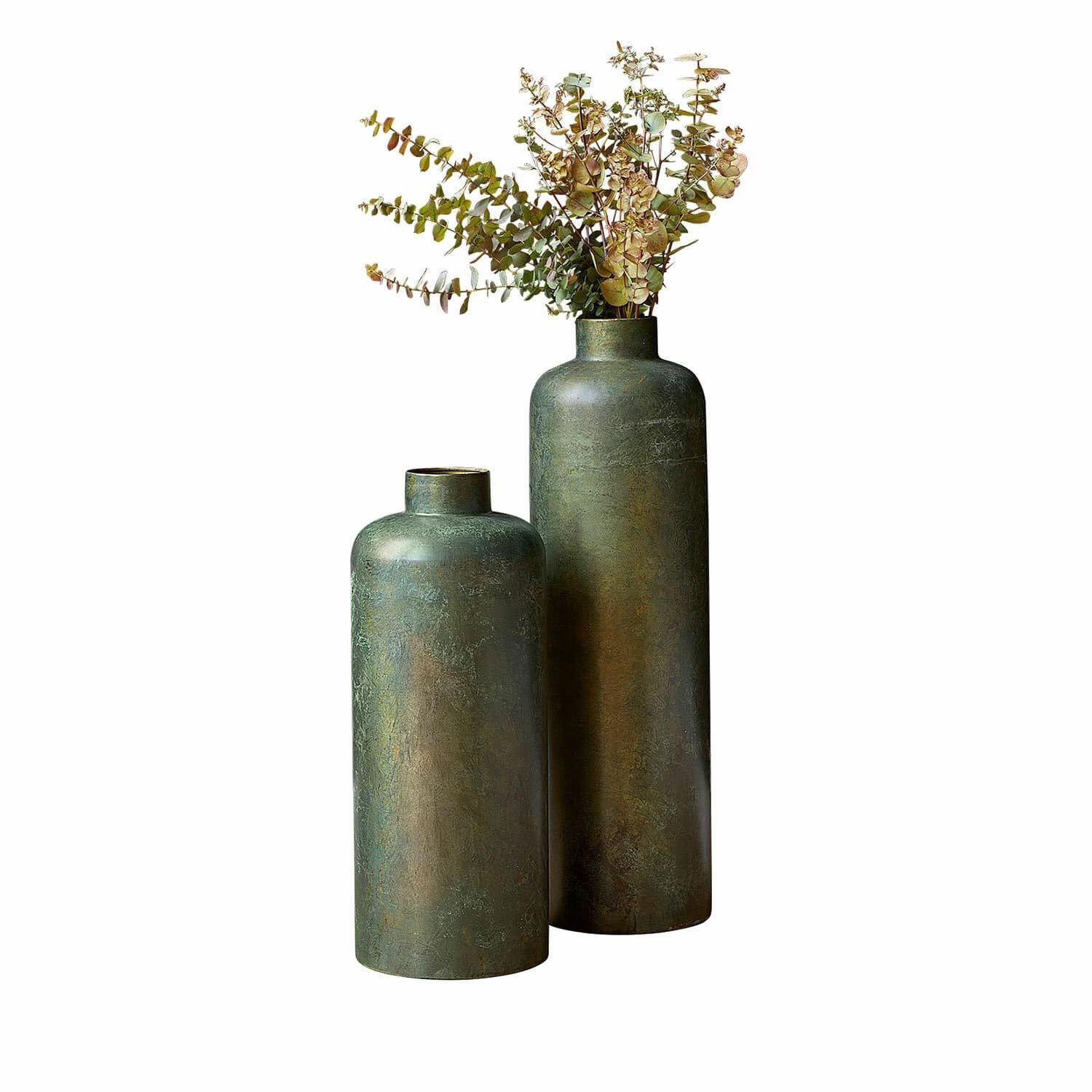 Loberon Vaas set van 2 Darwani groen