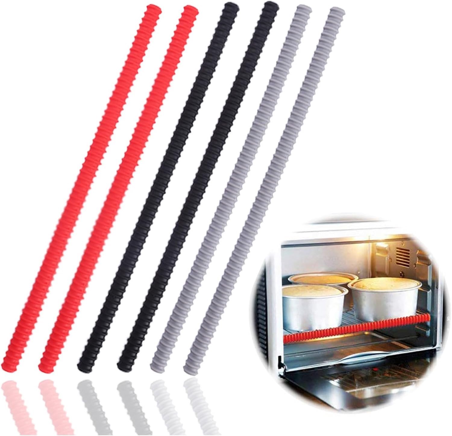 Brandwerende Ovenplank Beschermers - Zwart - Siliconen Randbeschermer voor Ovens - Voor Hittebestendige Veiligheid