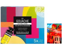 Gouacheverf - Set van 5 - 21 ml