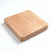 TheWootz Hakblok Hout – 40×40×6 cm Extra Dik – Massief Beukenhout – Handgemaakt in Nederland – Houten Snijplank voor Vlees, Groente & Hakwerk