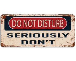 Wandbord - Niet storen - Vintage effect - Metaal
