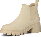 Olanly - Dames Chelsea laarzen - Comfortabele enkellaarsjes - Blokhak - Elastische zijkant - abrikooskleur - 43 - Geschikt voor een voetlengte van 26,9 cm