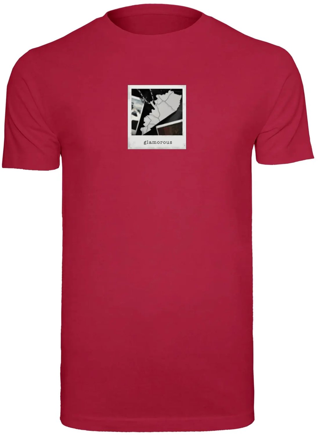 T-shirt Mister Tee Glamorous Memory Bordeauxrood