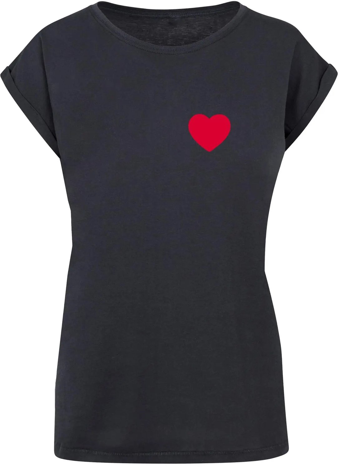 T-shirt dames Mister Tee Heart Extended Blauw