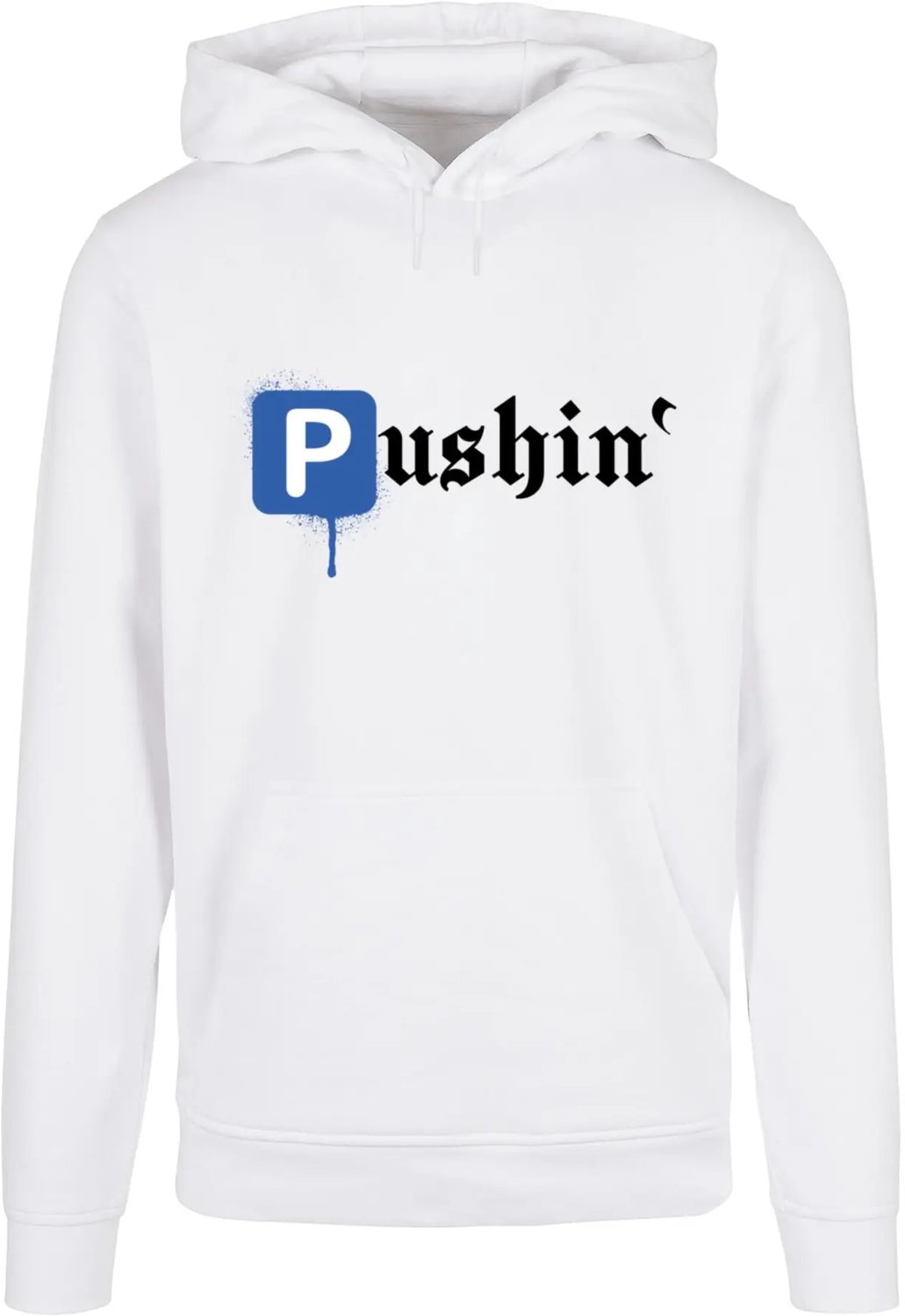 Hoodie Mister Tee Pushin P Basic Wit