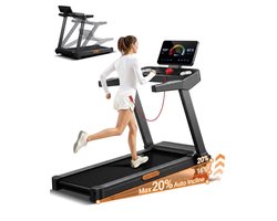 Lontek L20 opvouwbare loopband met 20% helling, 14 km/u, 180 kg, 3.5 pk
