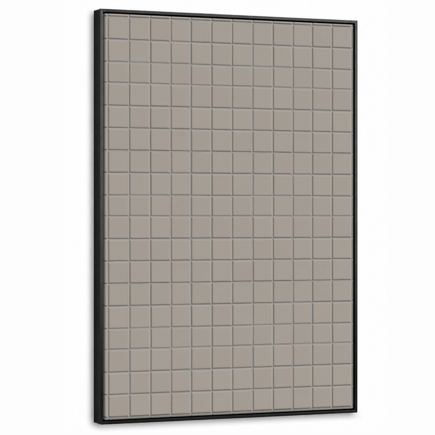 Canvas Schilderij met Baklijst XXL Canvas Schilderij met Baklijst 90x140cm - Tegel - Patroon Kiezel - Grijs - Muurdecoratie woonkamer - Slaapkamer decoratie - Kamer accessoires - Schilderijen op canvas met lijst groot