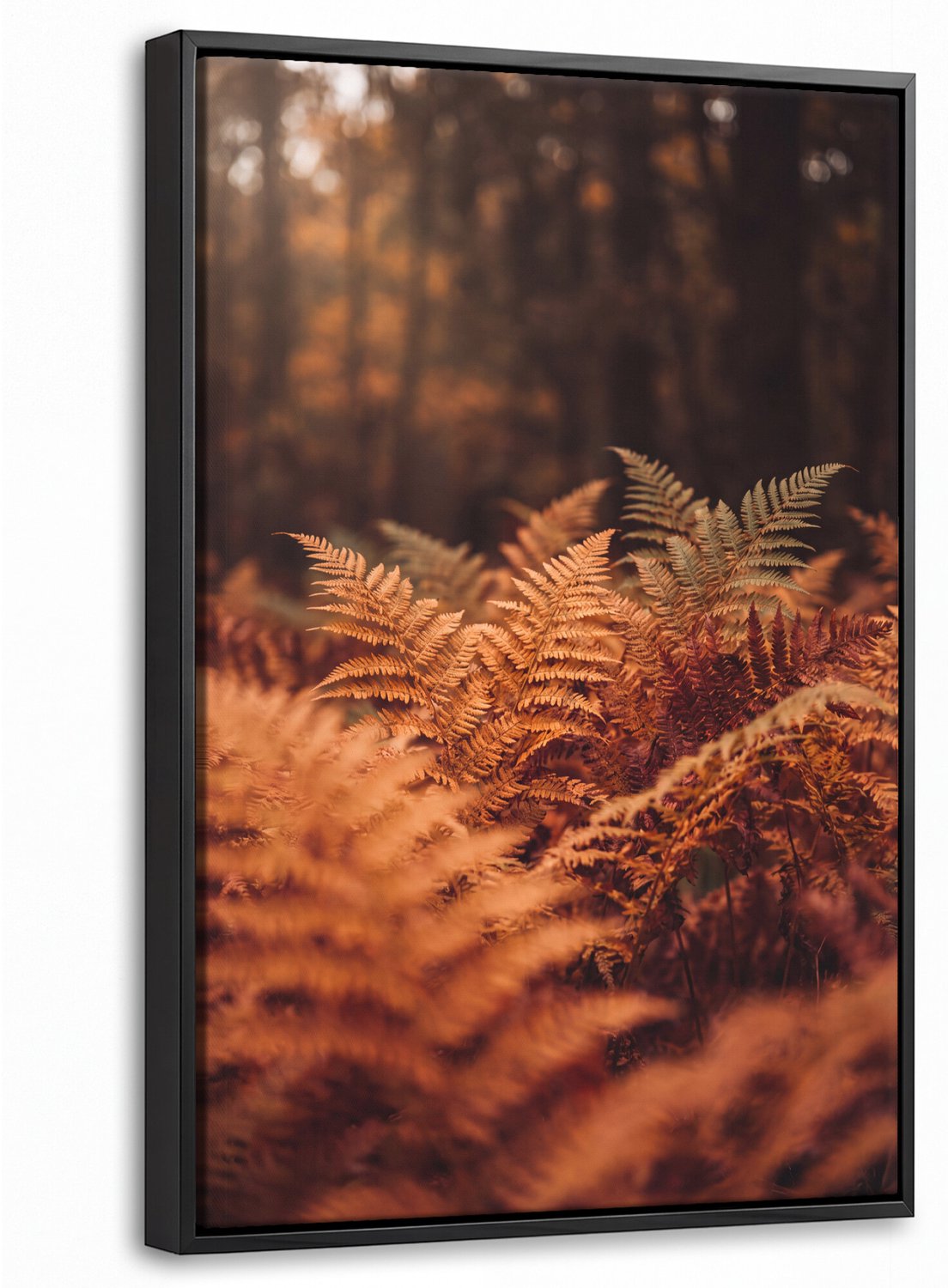 Canvas Schilderij met Baklijst 20x30cm - Planten - Herfst - Bos - Muurdecoratie woonkamer - Slaapkamer decoratie - Kamer accessoires - Schilderijen op canvas met lijst