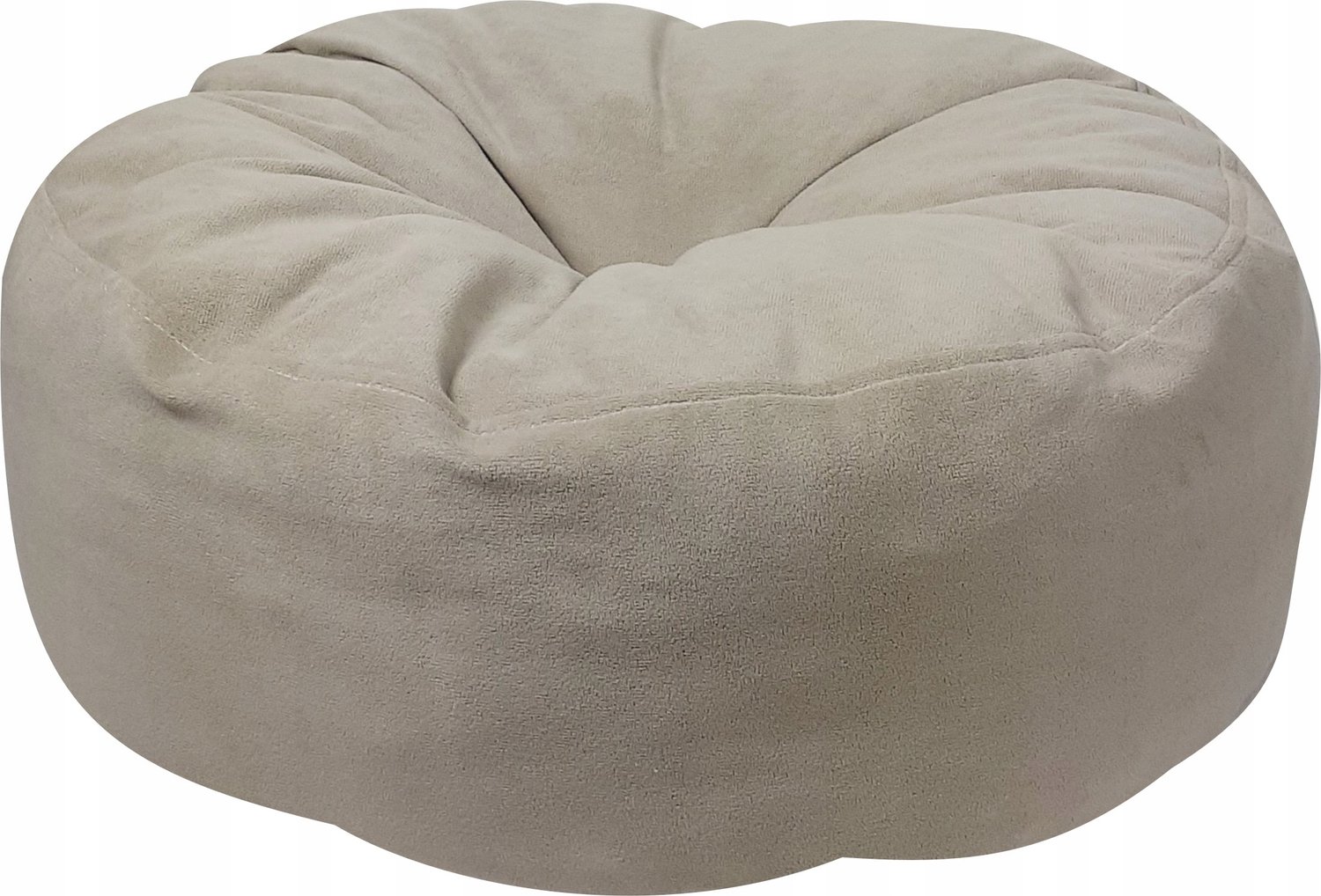 Beige Velvet Roller Poef - 47x20 cm - Zachte Zitting & Voetenbank
