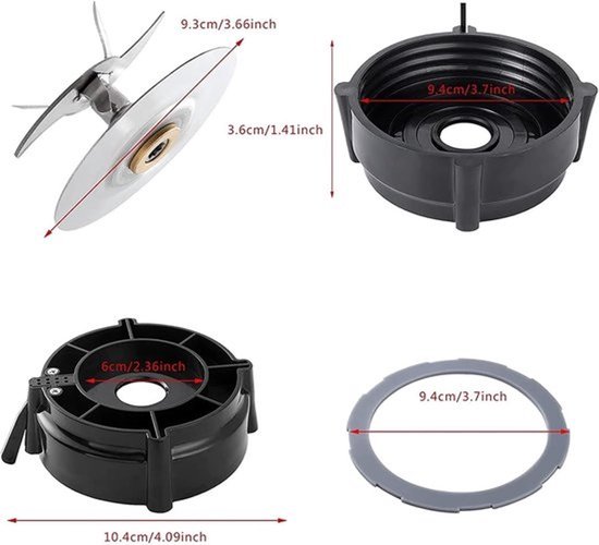 2X Blendermes Vervanging, for Oster, Pro 1200W Blender Accessoires Blenderbladen — afbeelding 3