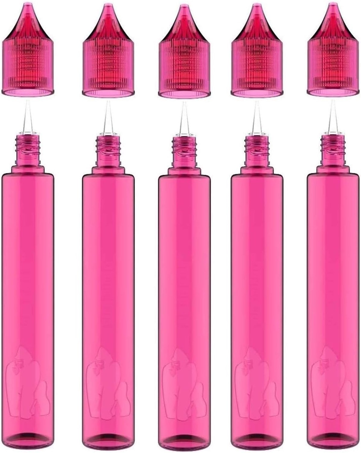 Lege herbruikbare flessen 30 ml - lage dichtheid polyethyleen - 5 stuks - ideaal voor vloeistoffen - ShopVlot