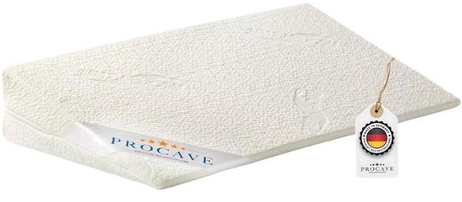 Bedwig Schuimkussen - Matrasverhoging Wig - Ergonomisch Zitten - Aloë Vera Overtrek - 140 cm - Wit