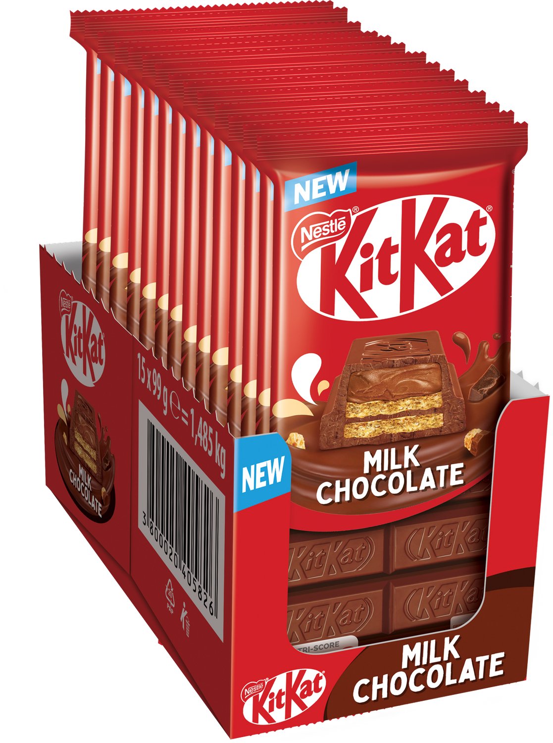 Kitkat Tablet Melk Chocolade - 15 chocoladerepen x 99g