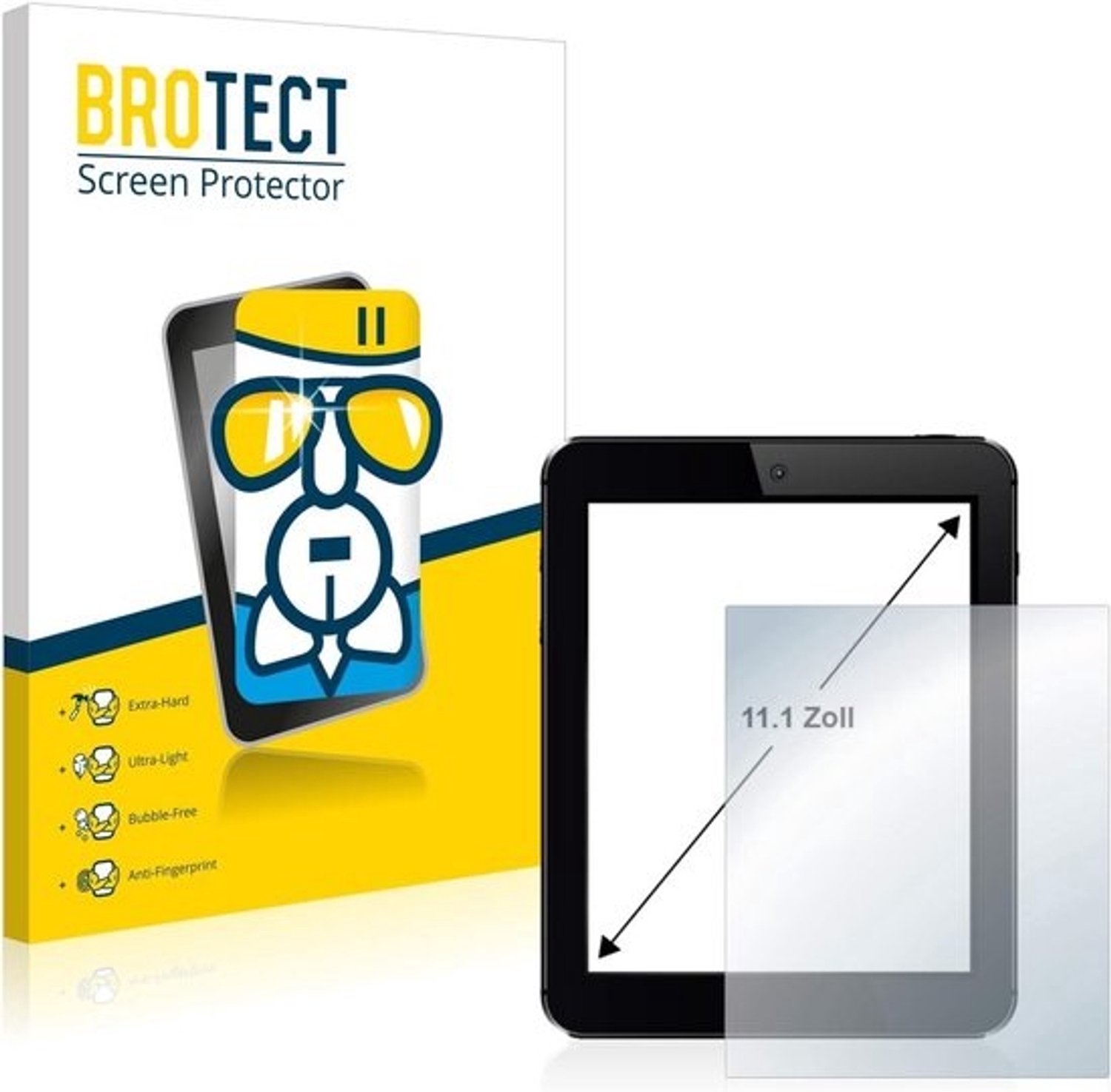 11.1 Inch Glas Screenprotector 16:9 Schermbeschermer 9H Krasbestendig Universeel