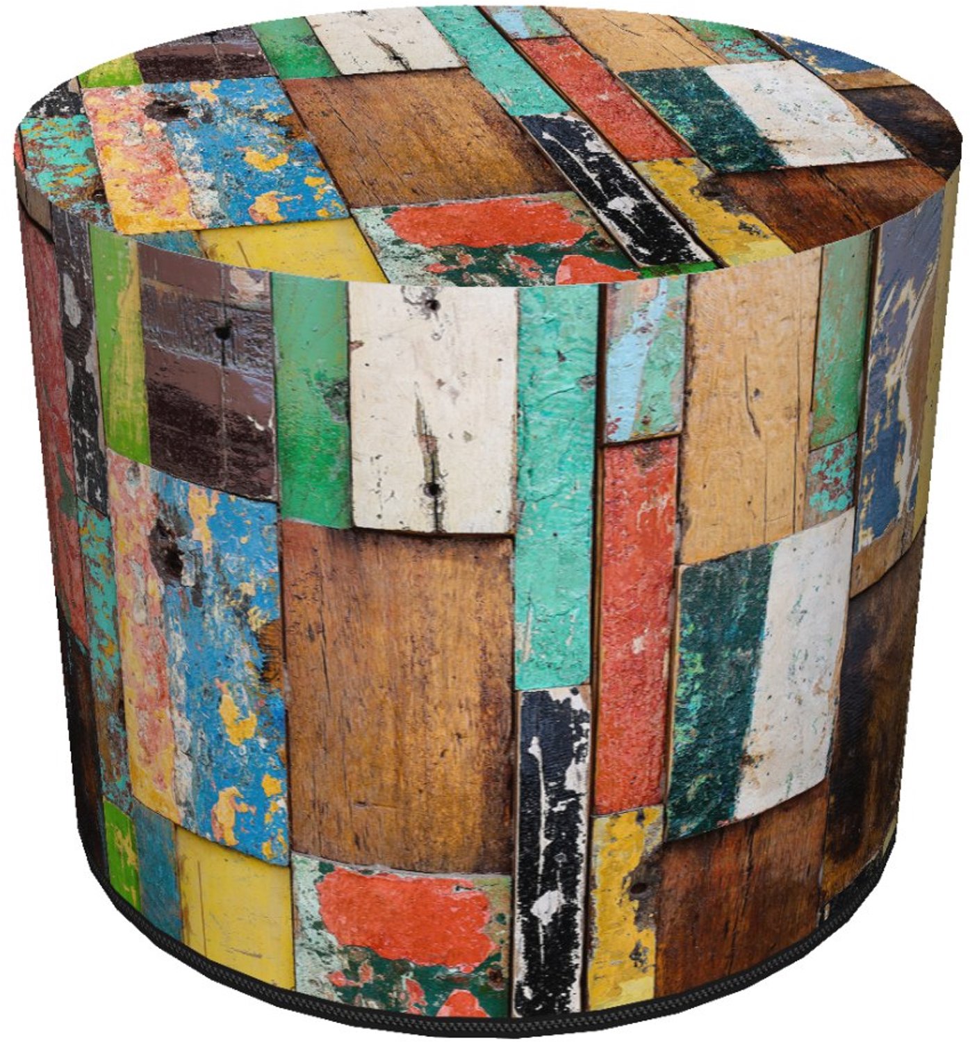 Bertoni Mexico Puf - Decoratieve Ronde Poef voor Woonkamer & Hal