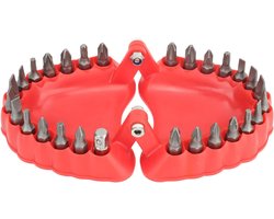 Boormachinehouder met 28 gaten - Rode organizer - Compact en efficiënt - Perfect als cadeau - ShopVlot