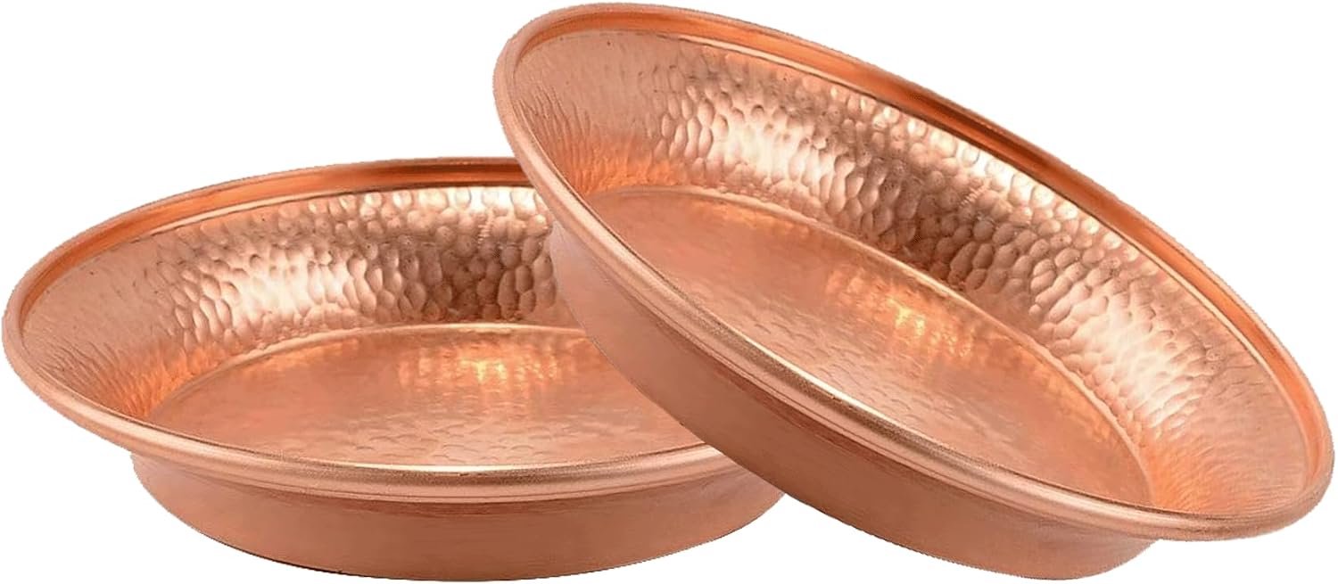 Hand Forged Hammered Decorative Tray, Copper Prayer Rite Tray, Perfect for Witches, Incense, Incense Burner - ShopVlot