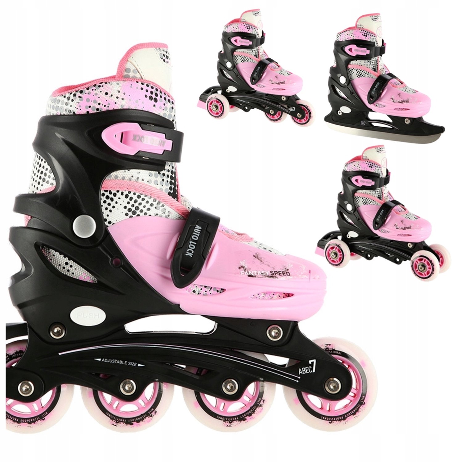 Nils Extreme 4-in-1 Schaatsen/Skeelers voor Meisjes