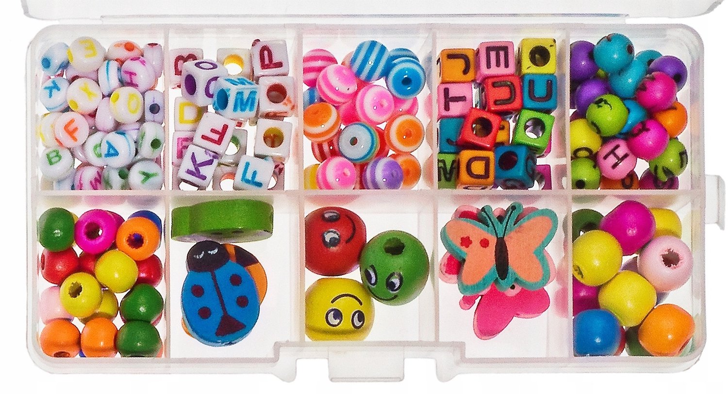 Houten Kralen Set met Letterkralen & Elastiek - 200 Stuks