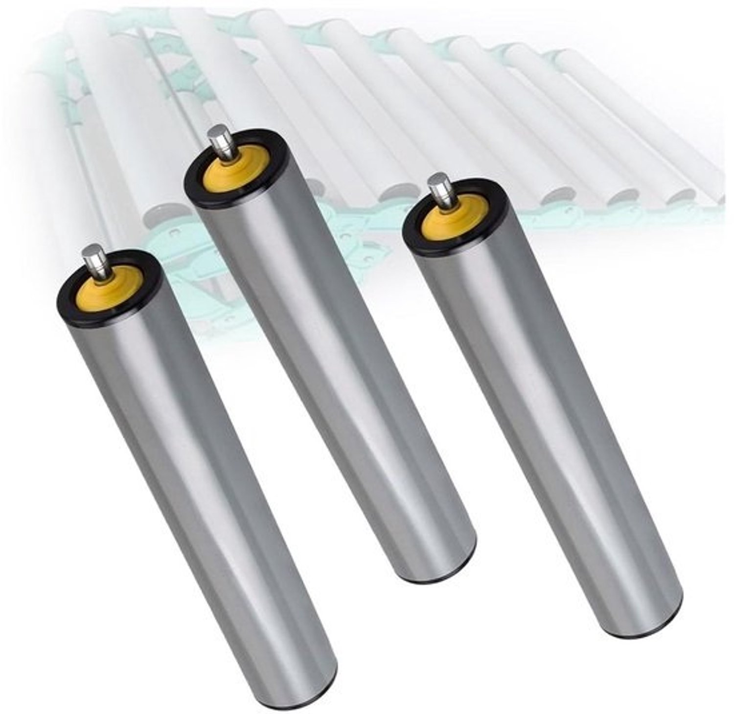 Transportrollen Set - Materiaalrollen - Materiaal Verplaatsen - Gegalvaniseerd Staal - 3 stuks - Zilverkleurig