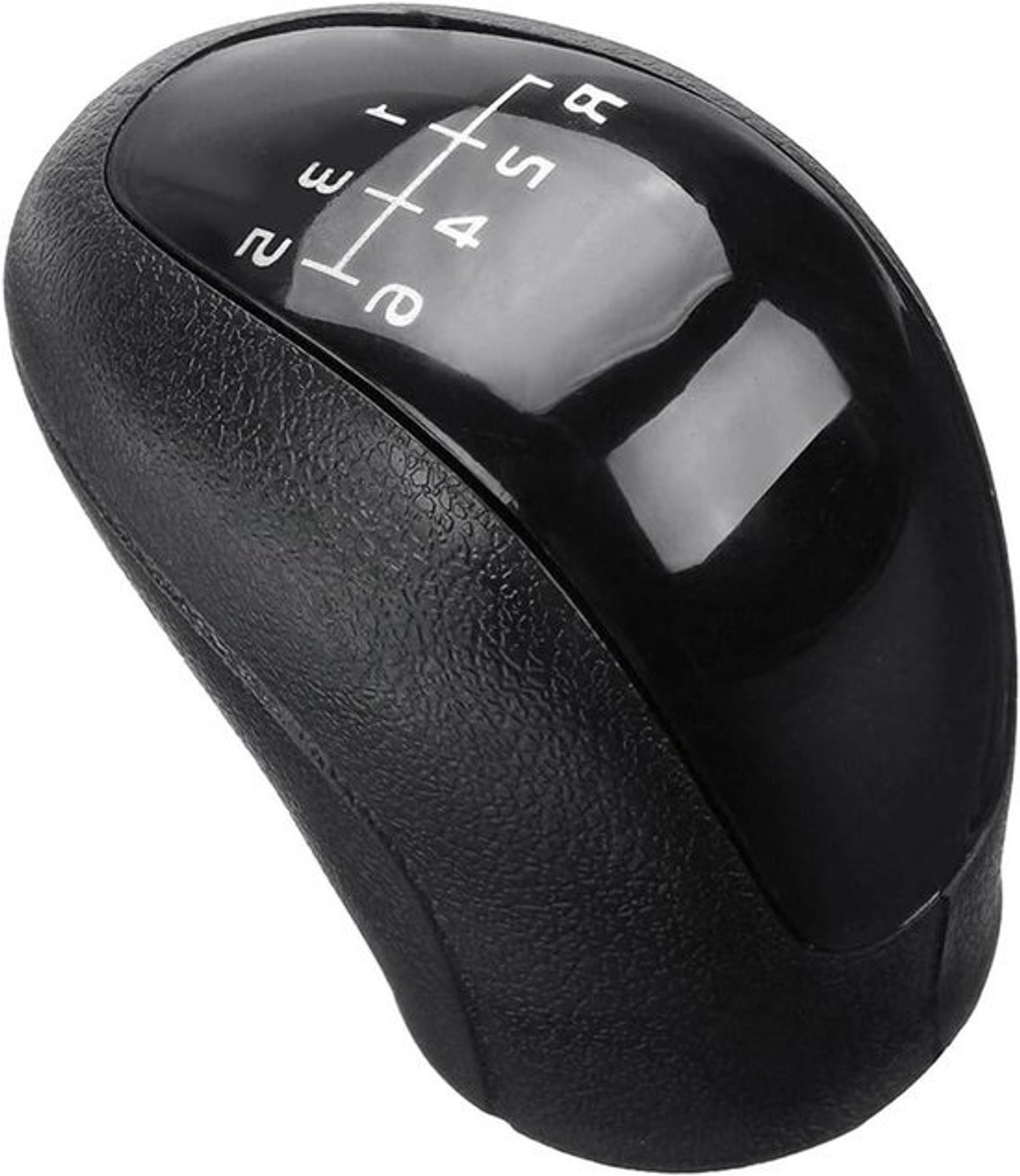 Versnellingspookknop - Schakelhendel - Rijervaring Verbeteren - 6 Versnellingen Gegraveerd - 64 mm Hoog - Zwart