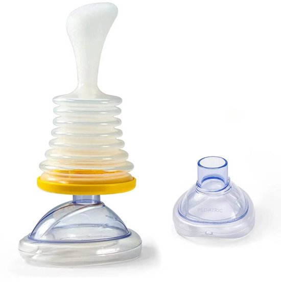 Anti-Verslik Apparaat EHBO met tasje – EHBO Levensreddend Hulpmiddel bij Verstikking & Verslikking – Alternatief voor Heimlich – Voor Baby, Kind & Volwassene – Luchtweg Vrijmaker – Inclusief 2 Maskers - Noodpakket voor Thuisgebruik — cadeau in Cadeau-ideeën - foto 2
