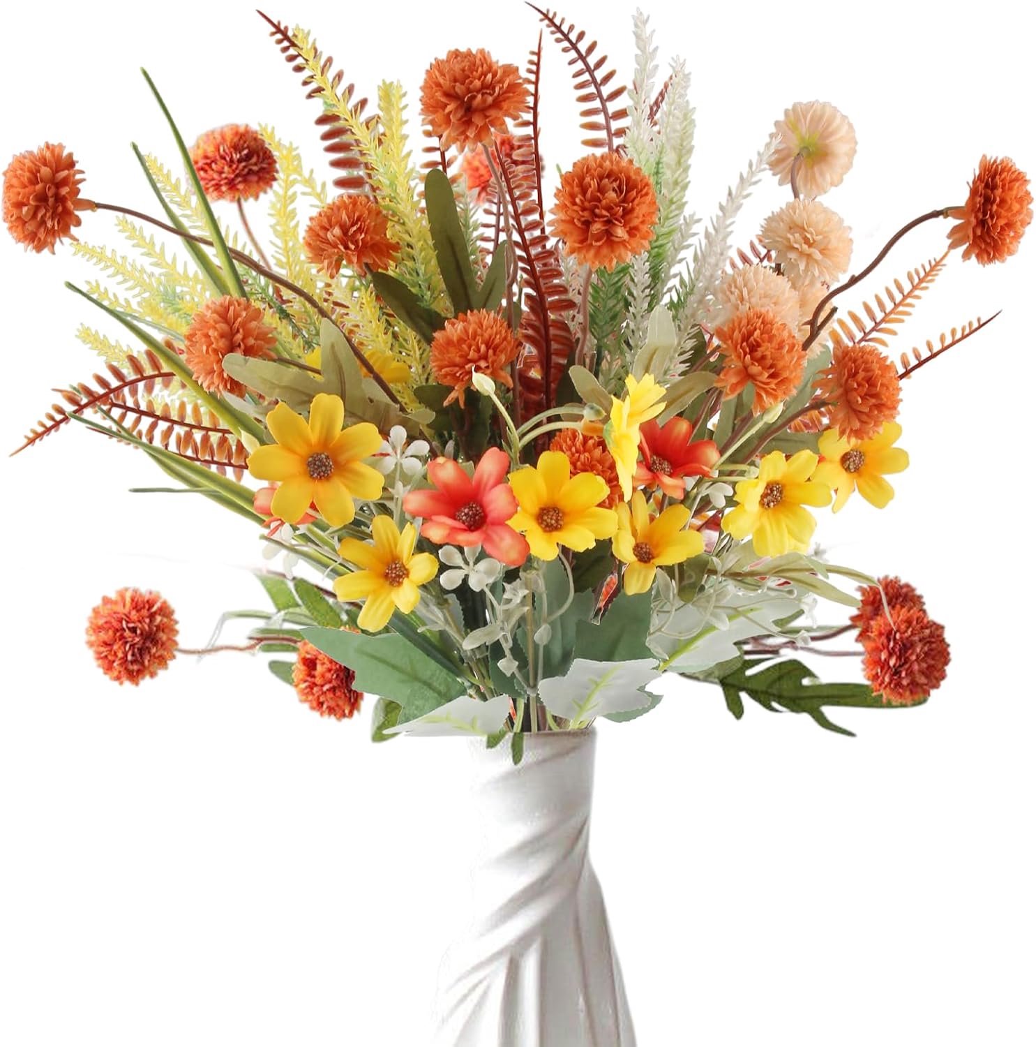 CYIOU 9 Pieces Autumn Flowers Artificial Like Real Artificial Flower Bouquet Autumn Decoration for Wedding Home Table - ShopVlot