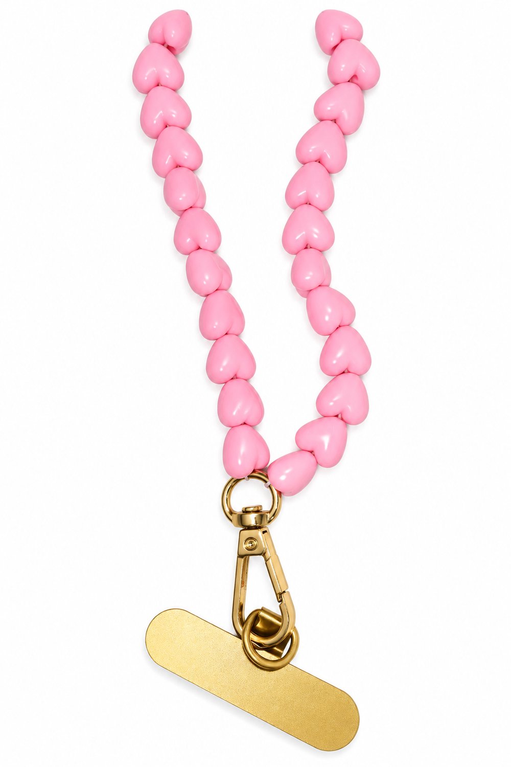 Telefoonkoord Roze hartje - Kort telefoon koord - Telefoon accessoires