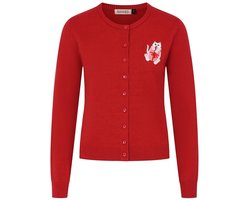 Banned - Angela Cat Cardigan - XL - Rood