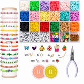 Richly Create, Inspire & Shine Katsuki Kralen set - Armbandjes maken - Sieraden Maken - incl. E-BOOK - 6 Bedels - Letterkralen - Kralen Ketting - Knutselen Meisjes