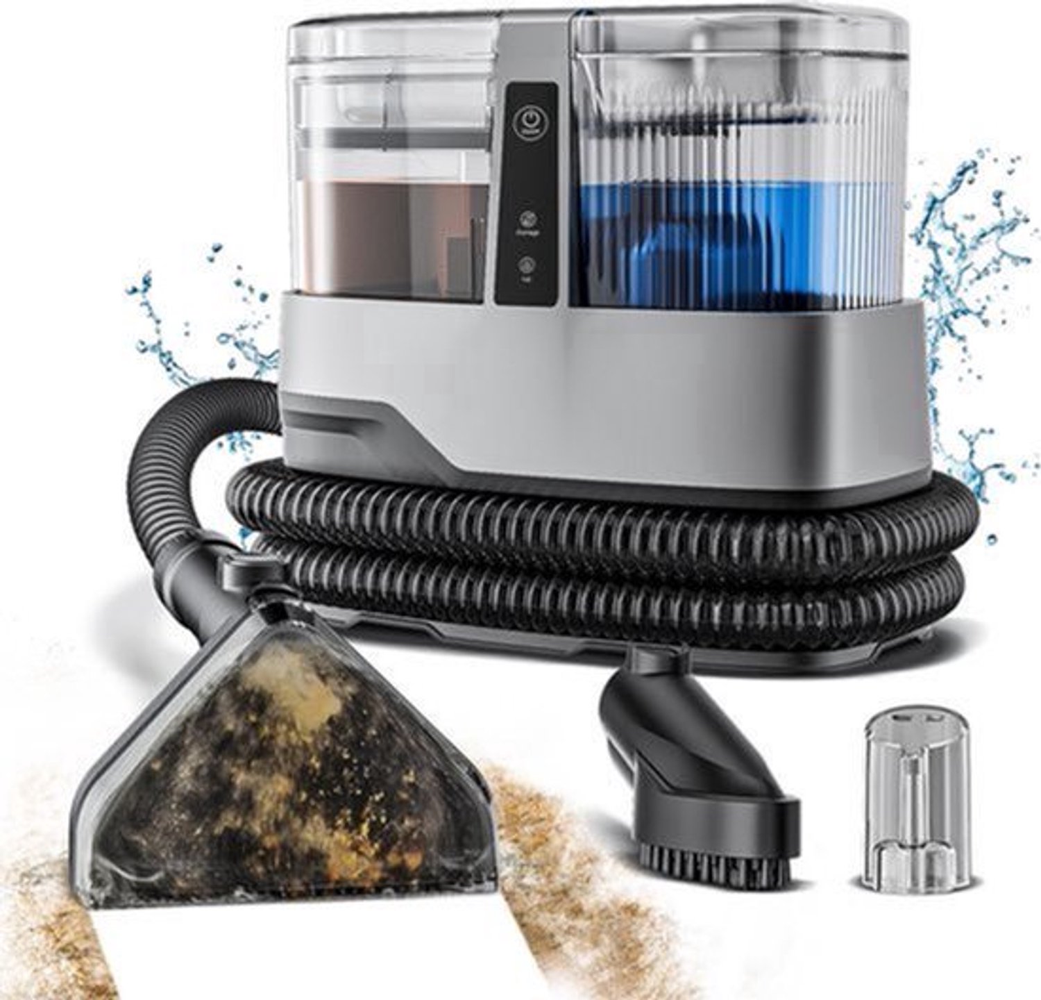 Tapijtreiniger Handheld - 17 Kpa Zuigkracht - 600 W Vermogen - 1100 ml Reservoir - Compact En Draagbaar - Voor Vlekken En Huisdieren
