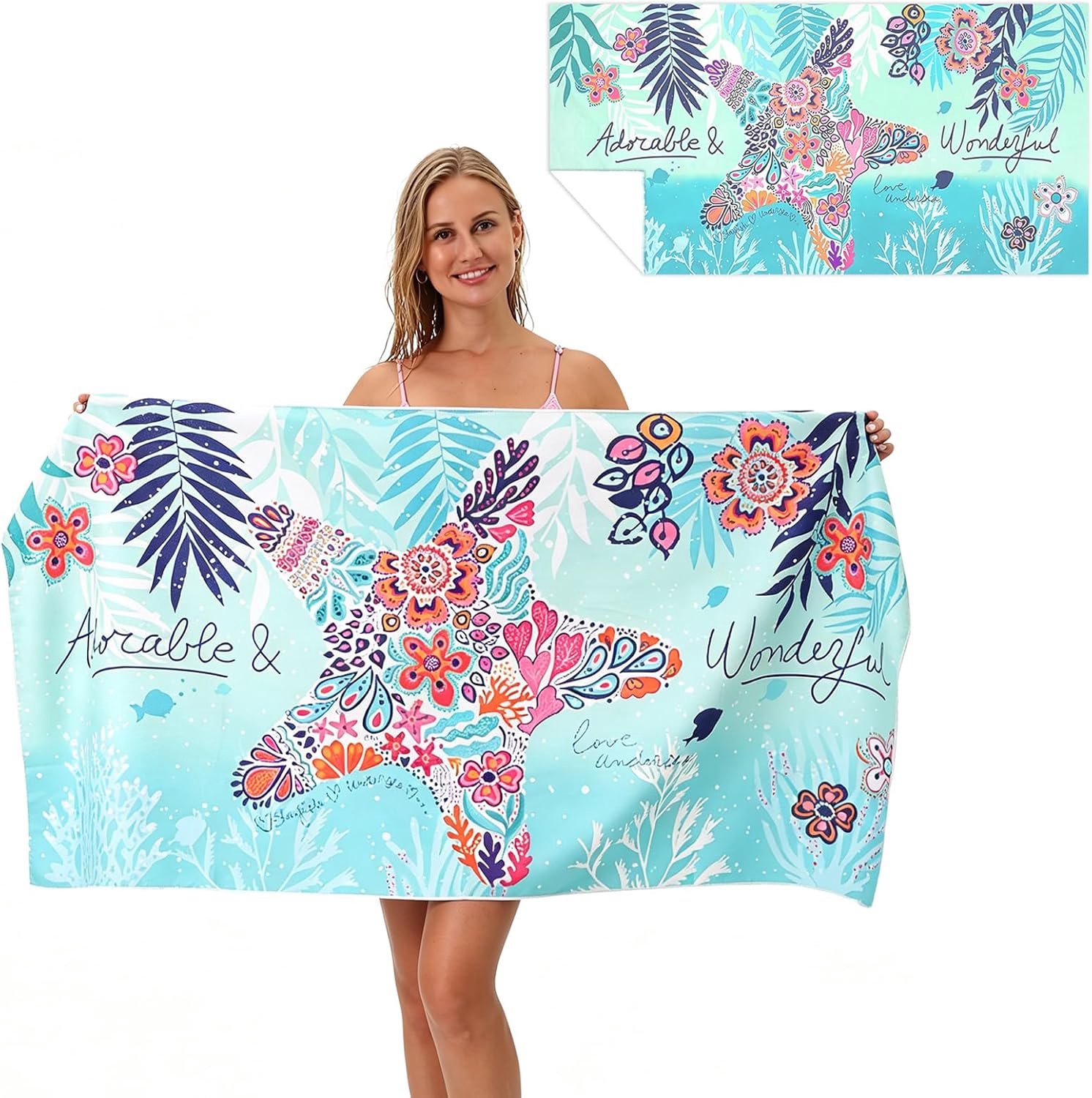 Microfibre Towels, 70 x 140 cm, Microfibre Large Bath Towel, Beach Towel, Beach Towel, Beach Blanket, Sand Free for - ShopVlot