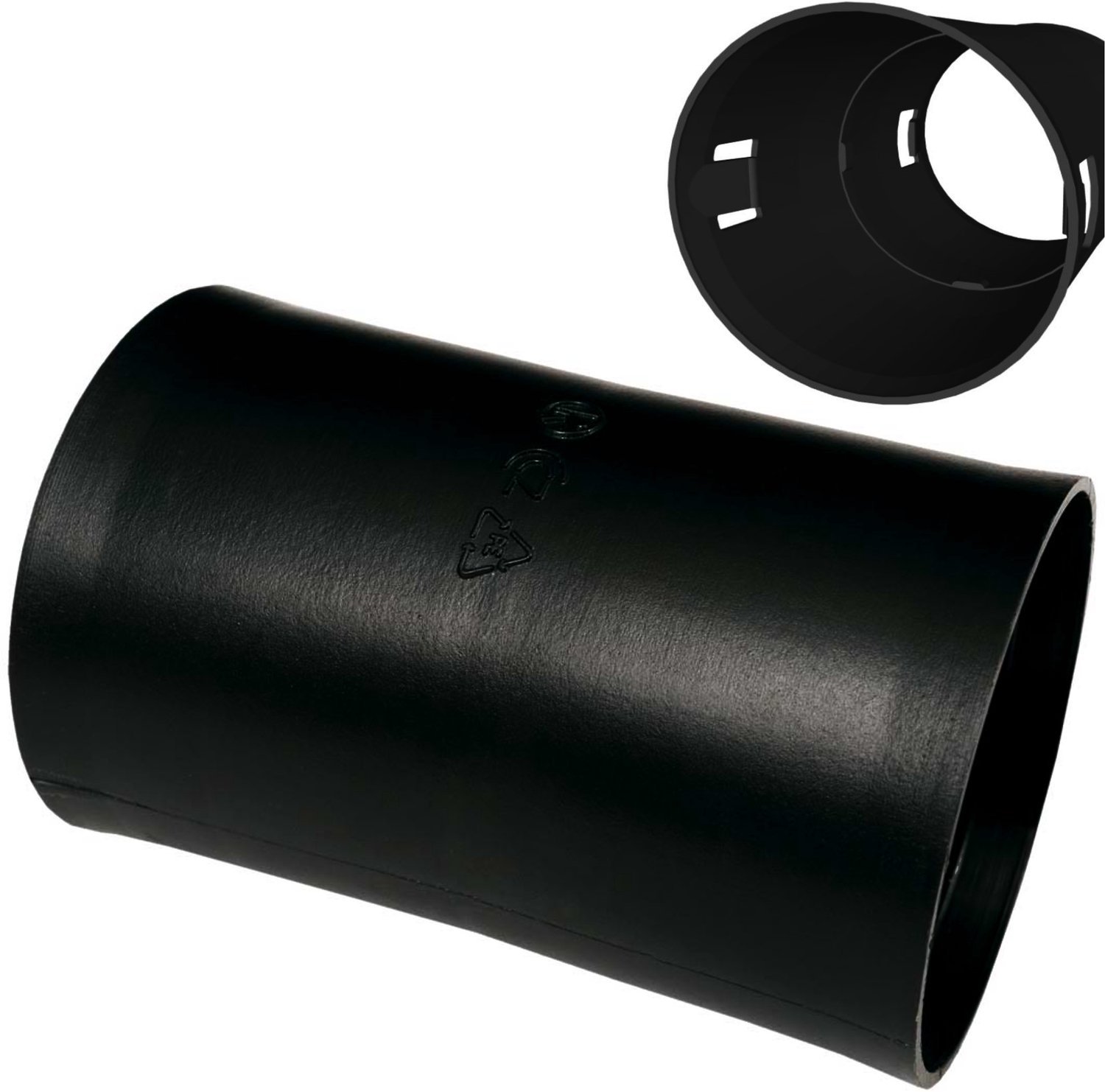 Mof voor Buizen Zwart 110mm Koppeling Connector