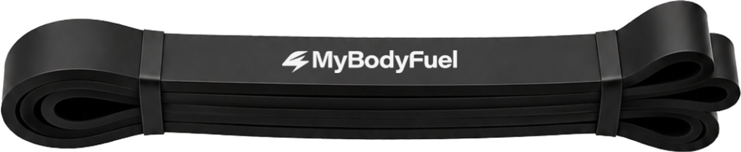 MyBodyFuel - Weerstandsband - Power Band - Fitness Elastiek - Resistance Band voor Pull Ups, Krachttraining & Stretching - 11-30 kg - Zwart