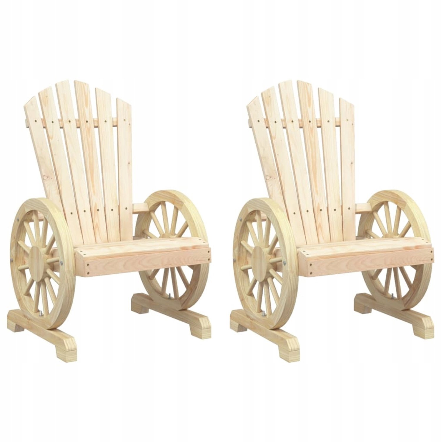 2x Houten Adirondack Tuinstoelen - Comfortabel en Stijlvol voor Balkon en Tuin
